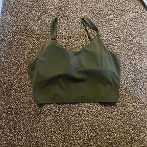 Athleta green padded sports top